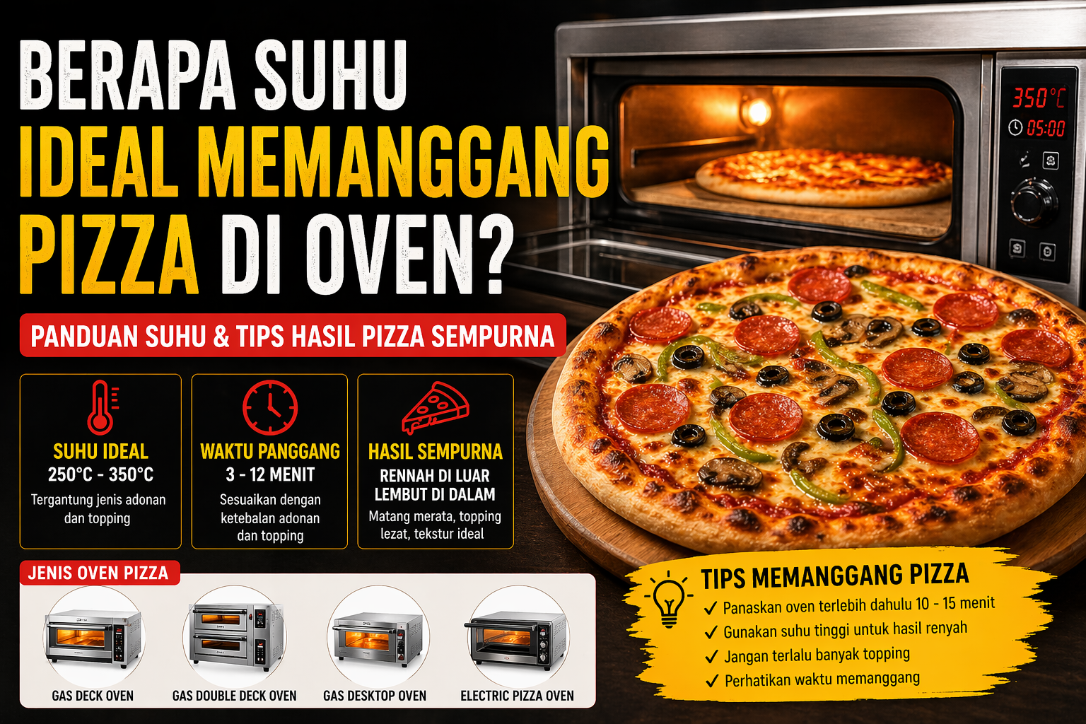 Berapa Suhu Ideal Memanggang Pizza di Oven Pizza Fomac?